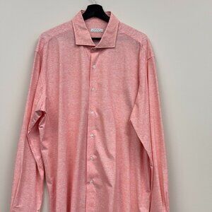 Orian – “Functional Garment” Non-Iron Shirt | Coral Heathered | Size 46 / 18½